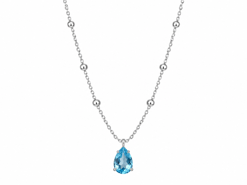 ELYANO Azure – Silberkette mit blauem Tropfen