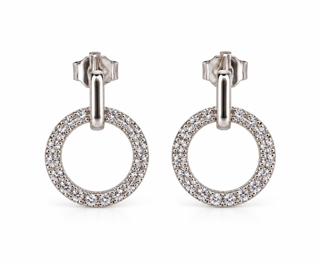 Circle Glow Ohrringe aus echtem Silber