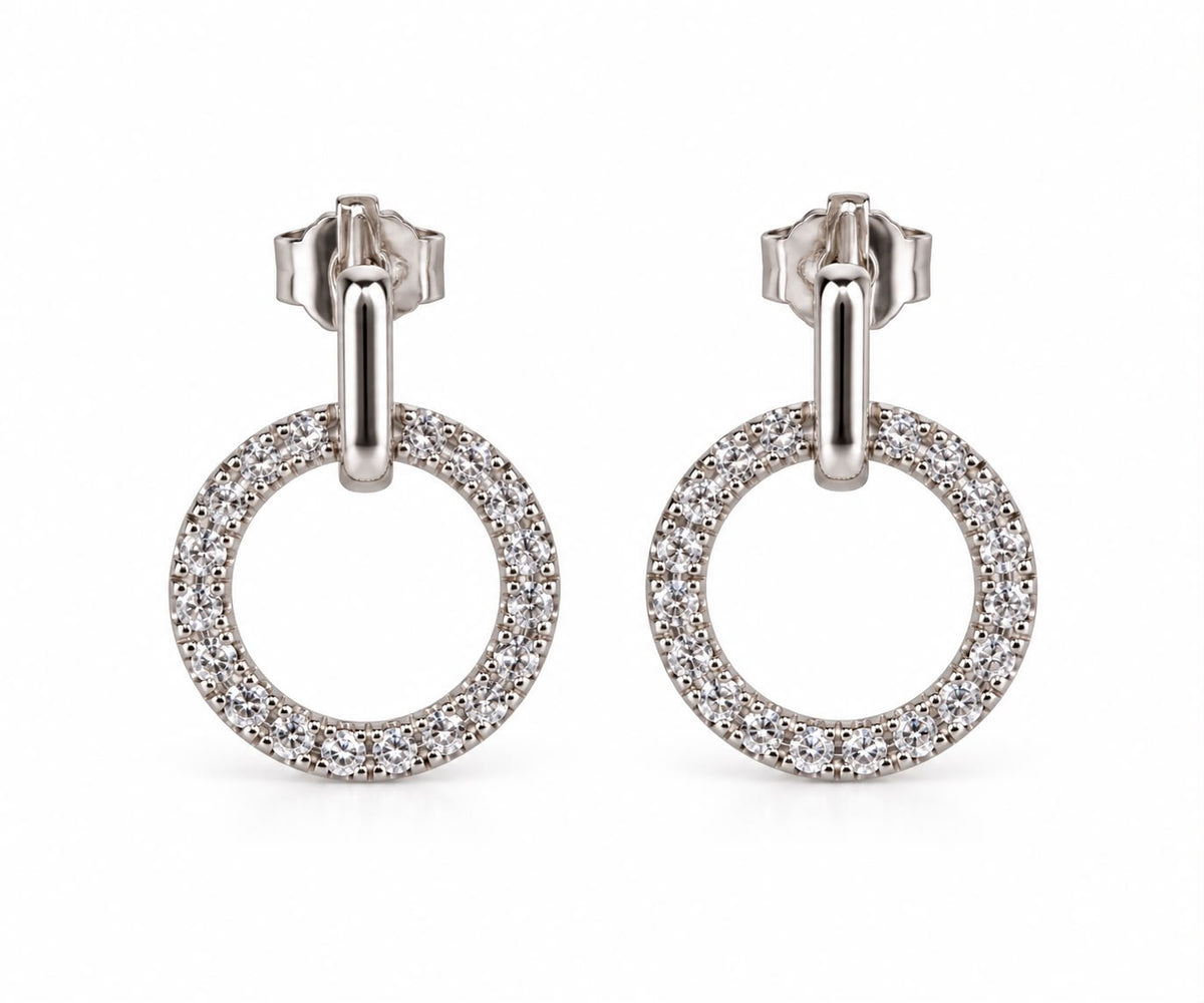 Circle Glow Ohrringe aus echtem Silber
