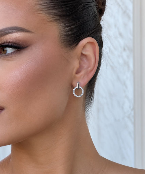 Circle Glow Ohrringe aus echtem Silber